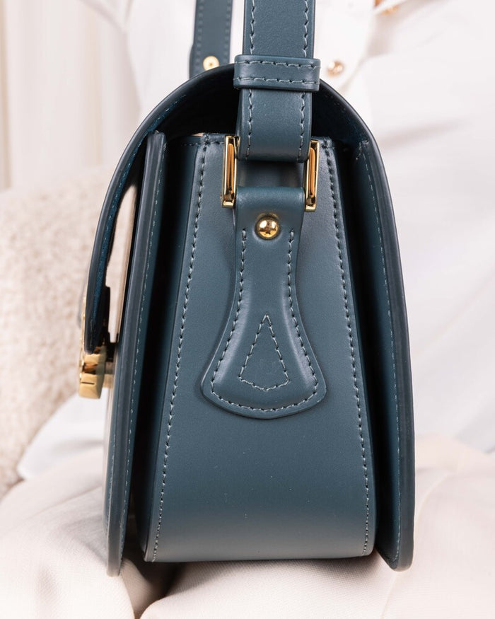 MAISON RINCEAU | Le Sac Orma Bleu Canard - Leather shoulder bag