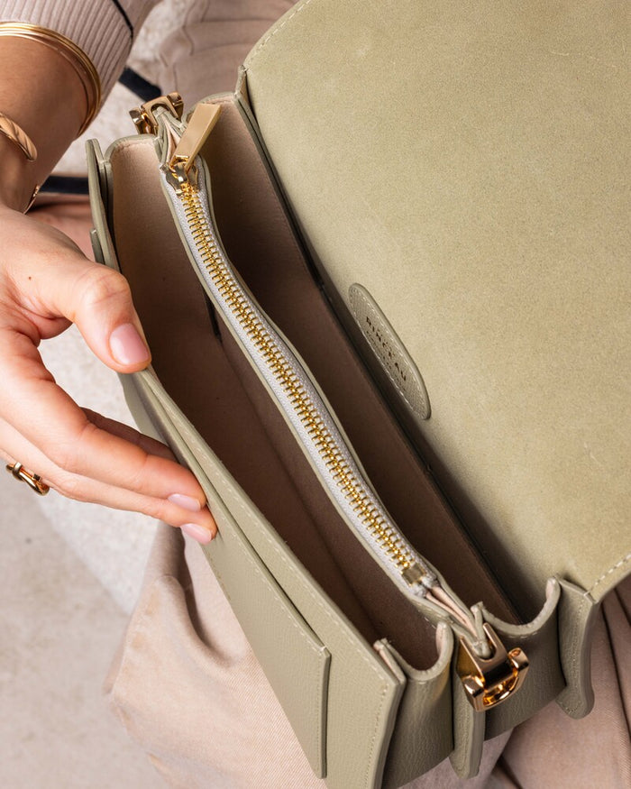 Maison Rinceau MAISON RINCEAU | Le Petit Apollon Olive Grainé - Leather shoulder bag