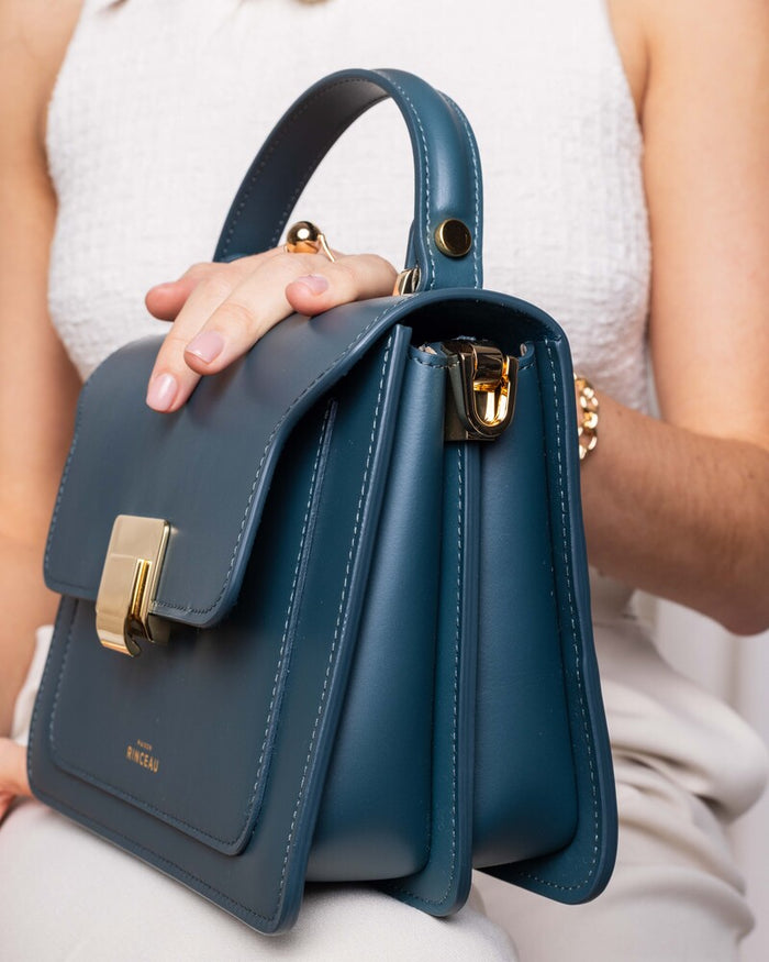 Maison Rinceau MAISON RINCEAU | Le Petit Apollon Bleu Canard - Leather shoulder bag