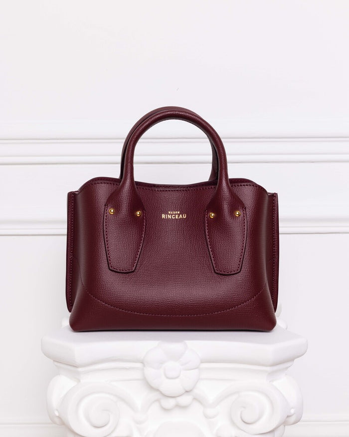 Maison Rinceau MAISON RINCEAU | Le Mini Rosa Bordeaux Grainé - Leather shoulder bag