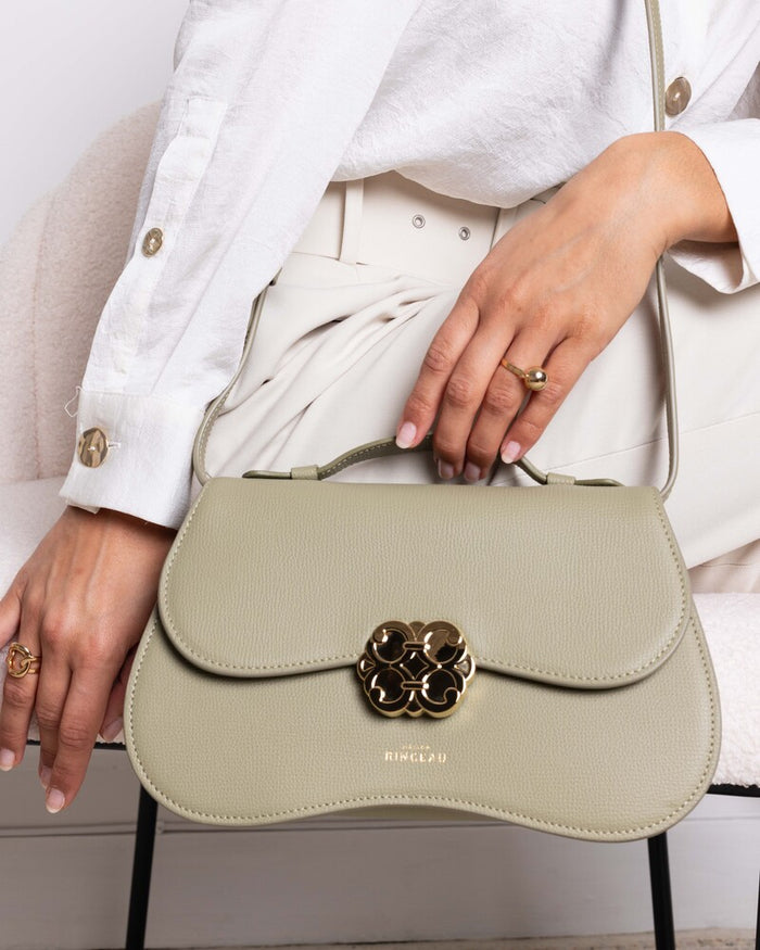 Maison Rinceau MAISON RINCEAU | Le Sac Mona Olive Grainé - Leather shoulder bag