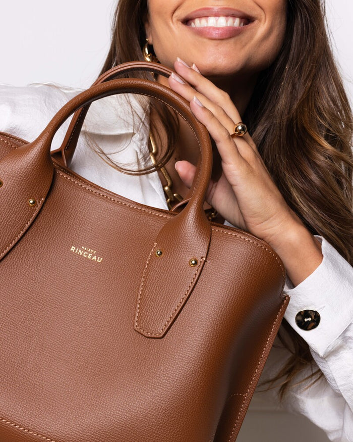 Maison Rinceau MAISON RINCEAU | Le Grand Rosa Camel Grainé - Leather shoulder bag
