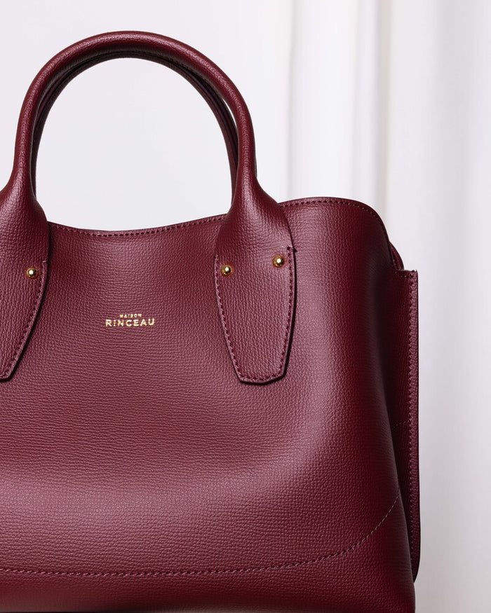 Maison Rinceau MAISON RINCEAU | Le Grand Rosa Bordeaux Grainé - Leather shoulder bag