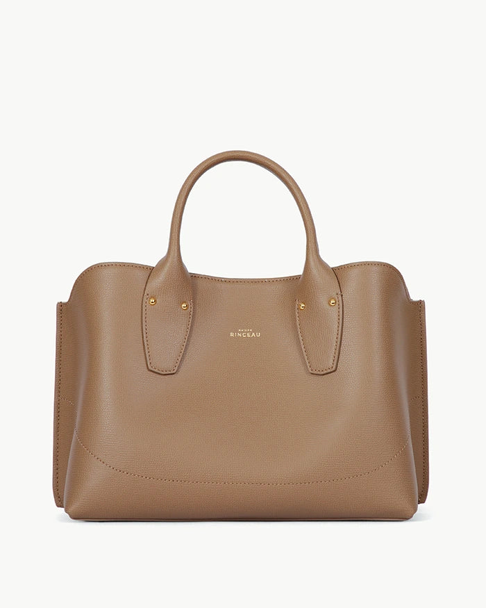 Maison Rinceau MAISON RINCEAU | Le Grand Rosa Cappuccino Grainé - Leather shoulder bag
