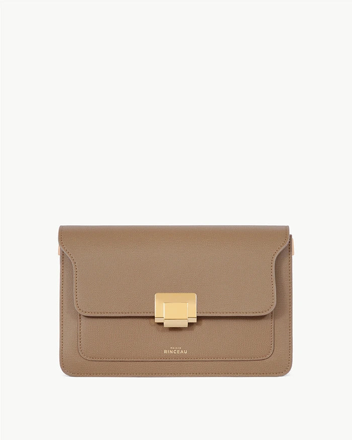 MAISON RINCEAU | Le Sac Apollon Cappuccino Grainé - Leather shoulder bag